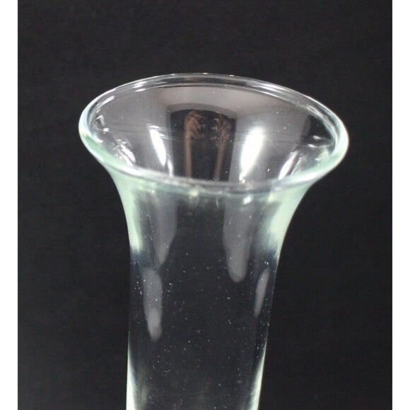 Crown Corning Art Glass Horizon Bud Vase Bubble Base Clear Flute 8” Australia - Picture 2 of 3